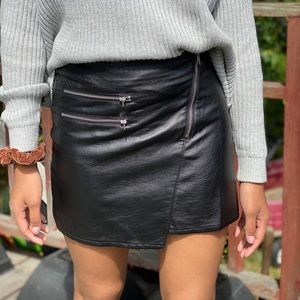 Faux Leather Mini Skirt